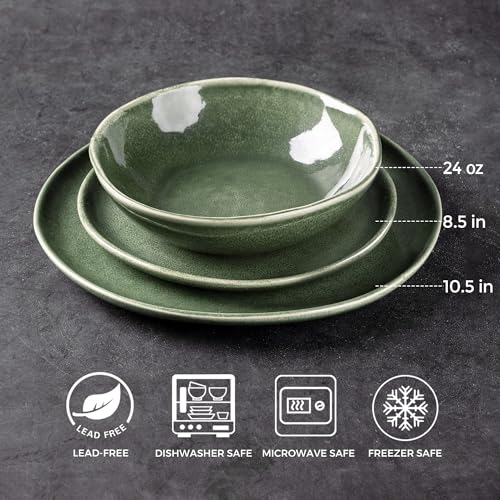 Ceramic Dinnerware Sets for 4 (Jade Green / Service for 4)