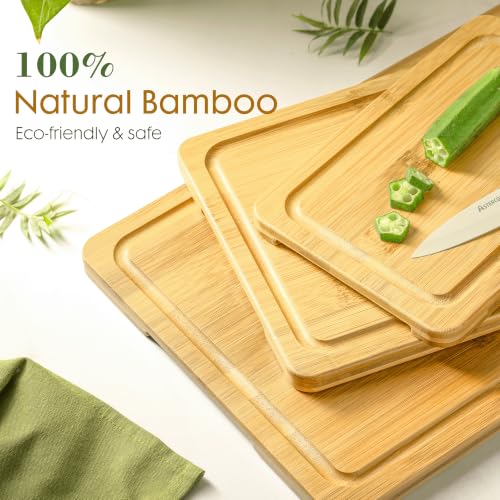 Nature Bamboo Cutting Boards for Kitchen (Natural / 1 Pcs)