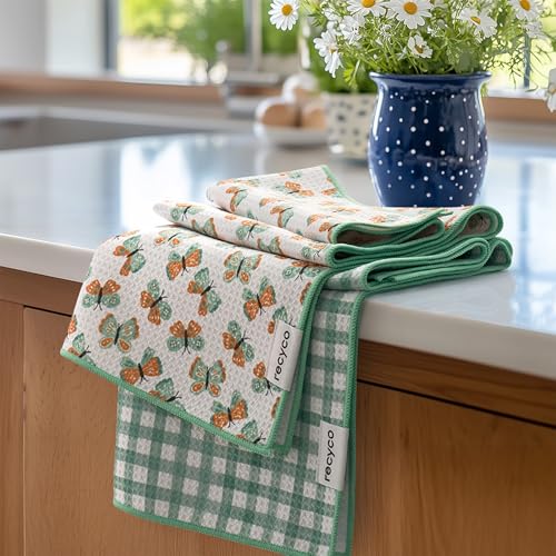 Waffle Kitchen Towel Set of 2 (Butterfly Gingham)