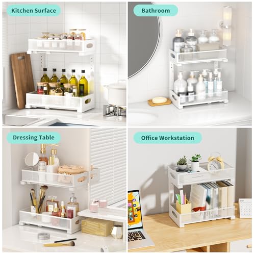 Under Sink Organizer (Standard Version / White - Double Pack)