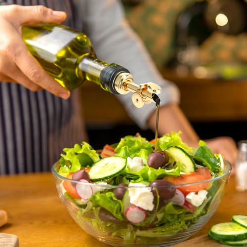 12 Pcs Weighted Stainless Steel Liquor Bottle Pourers Auto Flip Olive Oil Dispenser Spout Balsamic Alcohol Pourer Spouts for Home Bar Accessories