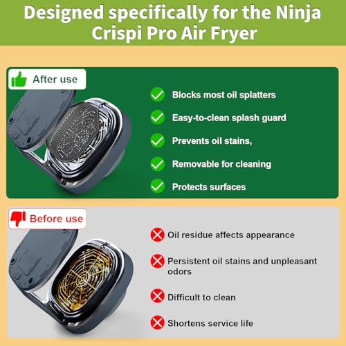 2 PCS Silicon Splatter Shield for Ninja Crispi Pro AS101 Splatter Screen