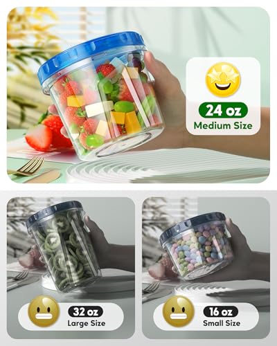 8 Pack 24 OZ Freezer Storage Containers (8pcs)