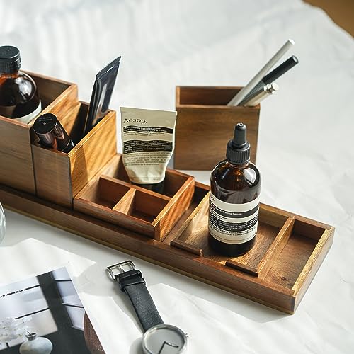 Wood Vanity Tray Set (Wood)