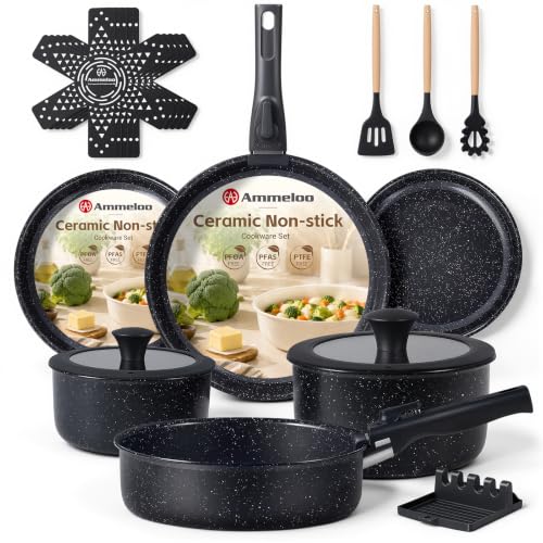 21Pcs Pots and Pans Set Non Stick with Detachable Handle Frying Pan (Frying Pan Set)