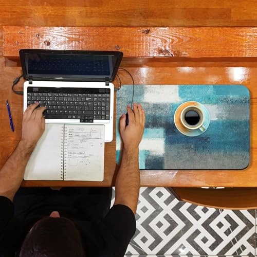 Coffee Mat for Countertops (Teal White Grey)
