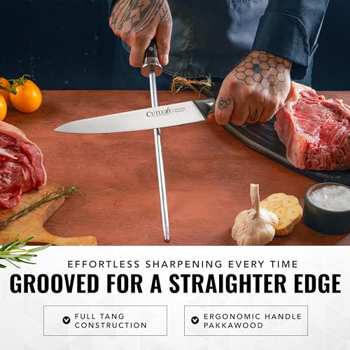 Honing Rod 12" Sharpening Steel for Kitchen Knives (12 Inch)