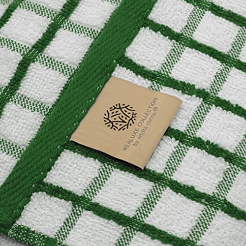 Premium Dish Towels for Kitchen (Green / Dish Towels 8-Pack, 16x26 Inches)