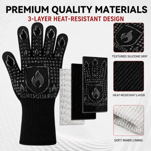 BBQ & Grill Gloves (Black / Large)