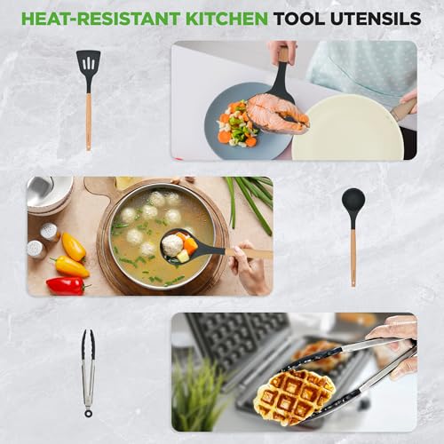 22 Pc Cookware and Bakeware Set (22pc set / Black)