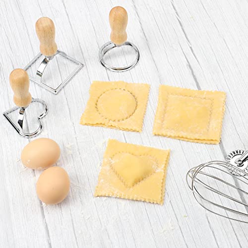 Ravioli Stamp Maker Cutter with Pasta Cutter Wheel
