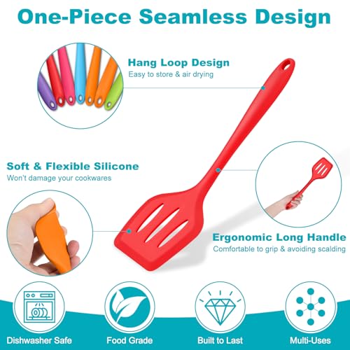 Silicone Cooking Utensil Set of 7 (Multicolor)