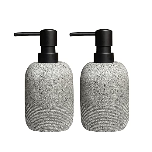 2pcs Set Grey Soap Lotion Dispenser with A Spare Pump (Grey - 2pcs)