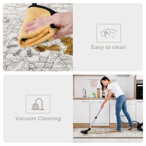 Anti Fatigue Kitchen Mats (Light Grey/Multi / 17.3" x 59"+17.3" x 29"--0.47 inches)