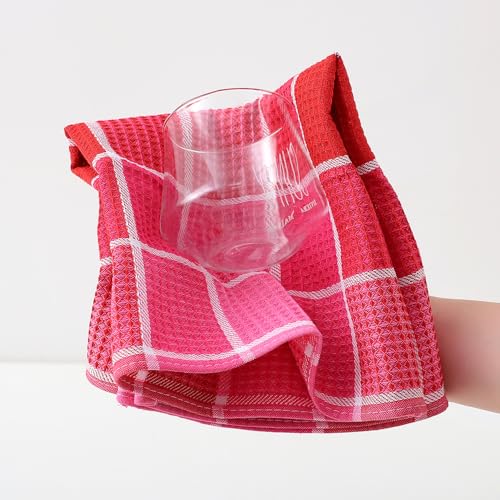 Bright Large Kitchen Towels (Pink)
