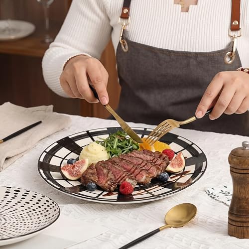 Dinner Plates Ceramic Plate Set (10 inch / Black)