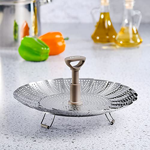 Sangerfield Stainless Steel Expandable Steamer Insert 7 to 10.5 Inches (Stainless Steel / 1.1 Quarts)