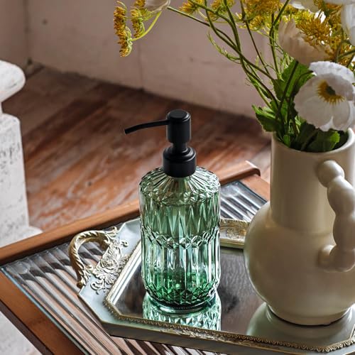 18 Oz Green Soap Dispenser with Black Rust Proof Pump (Green-black Pump / 1Pack)