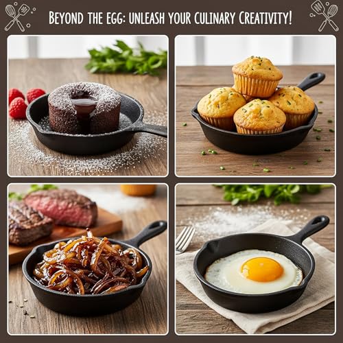 4 Pack Mini Cast Iron Skillet