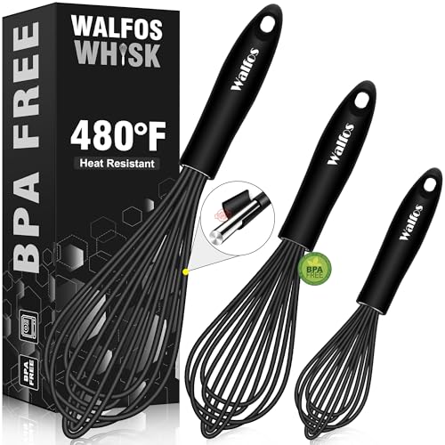Silicone Whisk (7+9+11 in Black)