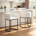 26" H Counter Height Bar Stools Set of 2 (White / Set of 2)