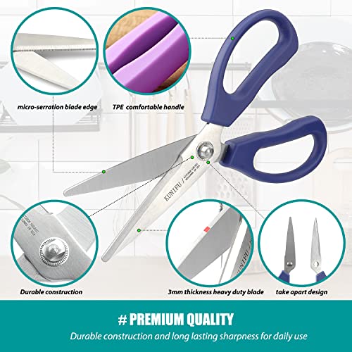 Detachable All Purpose Kitchen Scissors Shears (ComeApart / Blue)