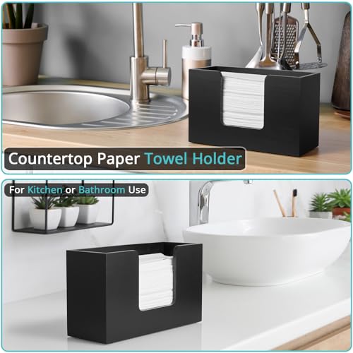 2 Pack Paper Towel Dispenser Countertop (11.02" x 4.65" x 6.57" / 2 Pack-black)