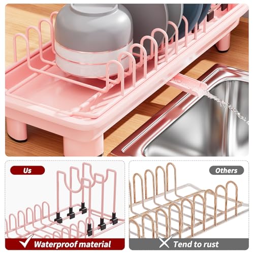 Small Dish Drying Rack (Pink)
