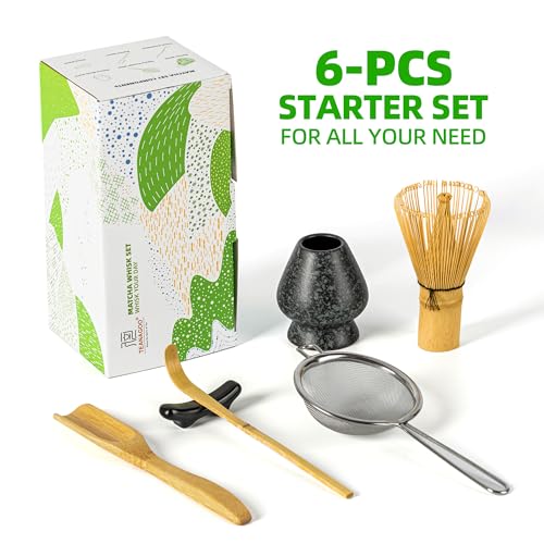Matcha Whisk Set (6-PCS Black Set)