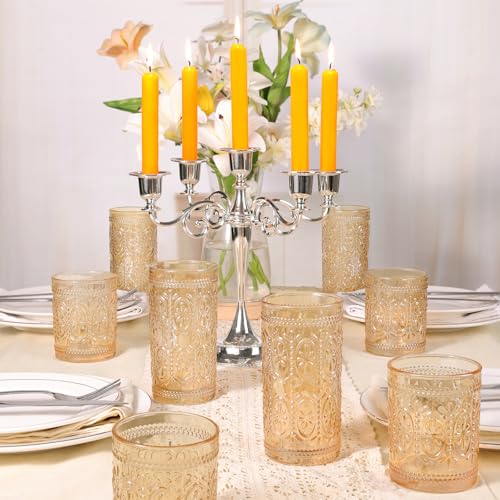 Amber Drinking Glasses (Amber / 4Pack 12oz)