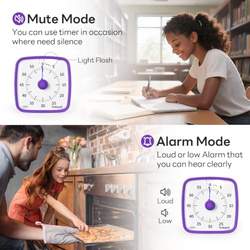 Visual Timer with Night Light (Purple)
