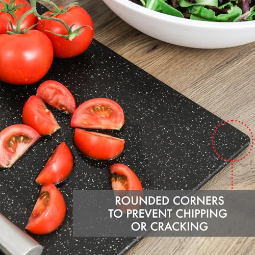 Superboard Pastry Board and Cutting Boards (Set of Two (8.5"L x 11"W & 11"L x 14.5"W) / Midnight Granite Color)