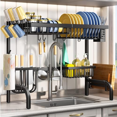 Over The Sink Dish Drying Rack (Black)