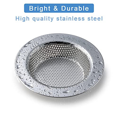 3 Pcs Sink Strainer for Most Kitchen Sink Drain Basket (Silver(3 Pcs))