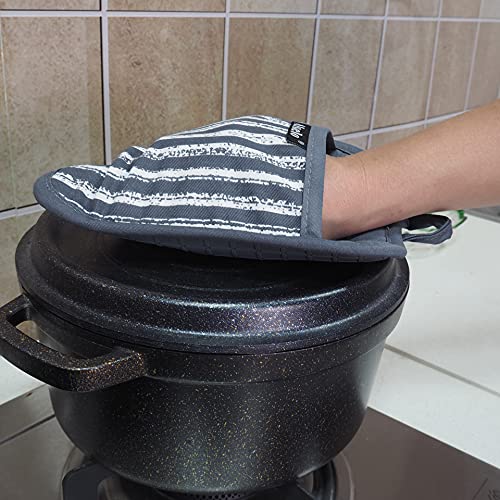 Silicone Pot Holders Set of 3 Heat Resistant & Non Slip Potholders (Gray)