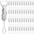 48 Pcs Wine Bottle Opener Keychains Bulk (Silver)
