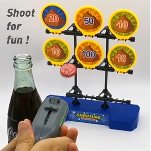 cap gun bottle opener launcher shooter funny shooting gun creative beverage bottle opener (Black)