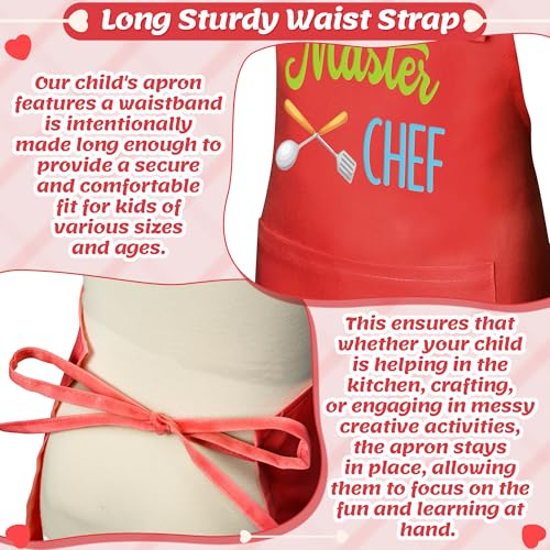 R HORSE 2Pcs Adults Kids Matching Apron Set (Red Future)