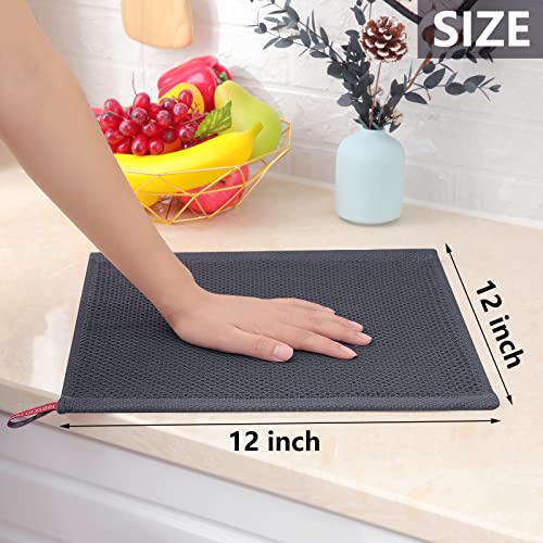 100% Cotton Waffle Weave Kitchen Dish Cloths 8 (Multicolor / 12 X 12 - 8 Pack)