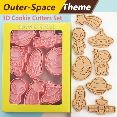 Outer Space Cookie Cutters Set (Outer-Space (8 Pcs))
