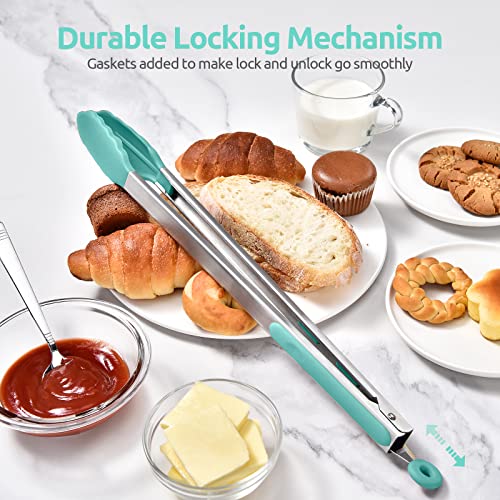 Kitchen Tong for Cooking (Aqua Sky / 16 inch)