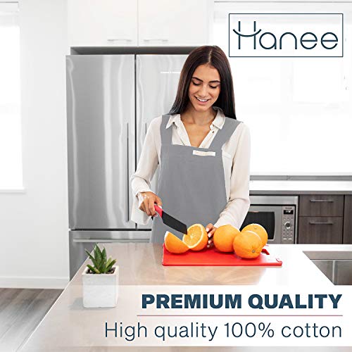 Cotton Aprons for Women and Men (Grey)