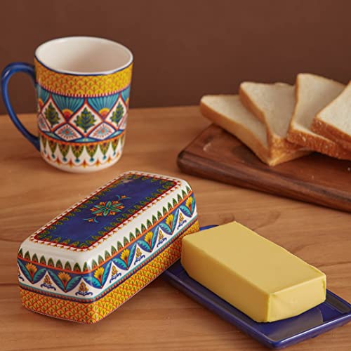 Havana Ceramic Butter Dish with Lid (Havana / Large)