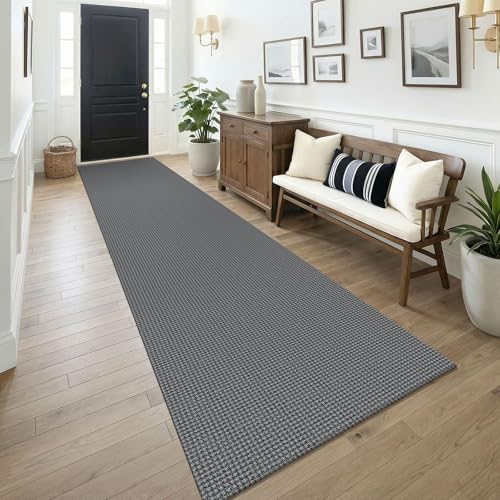 3x14 Runners Rugs for Hallway (Grey/Dark Grey / 3' x 14' (Runner))