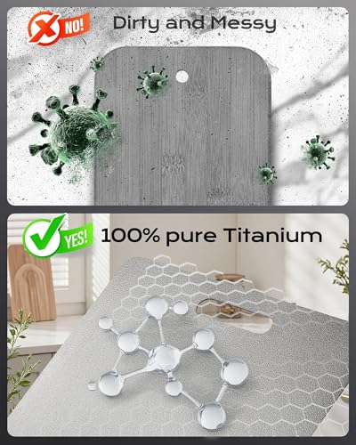 Katori Titanium Cutting Board for Kitchen (12"L x 9"W)