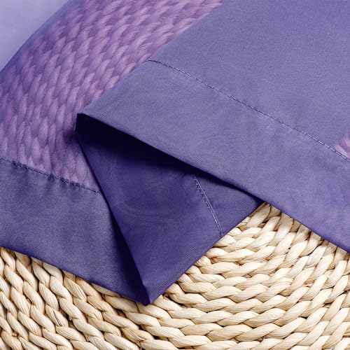 Sheer Purple Tier Curtains 24 Inch Length (Purple / 42"W x 24"L (Pack of 2))