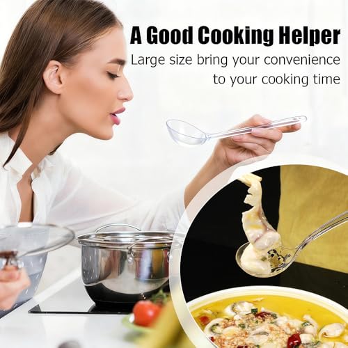Large Plastic Serving Spoons (Clear Colander)