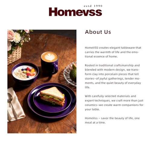 HomeVSS 20 Piece Dinnerware Set (Service for 4 - 20pc Set / Purple)