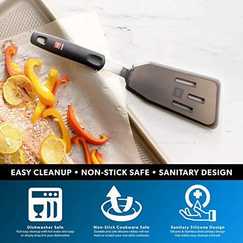 DI ORO Silicone Fish Spatula (Slotted Fish Spatula)