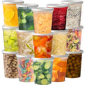 48 Sets 32 oz Plastic Deli Containers with Lids (32oz-48sets)